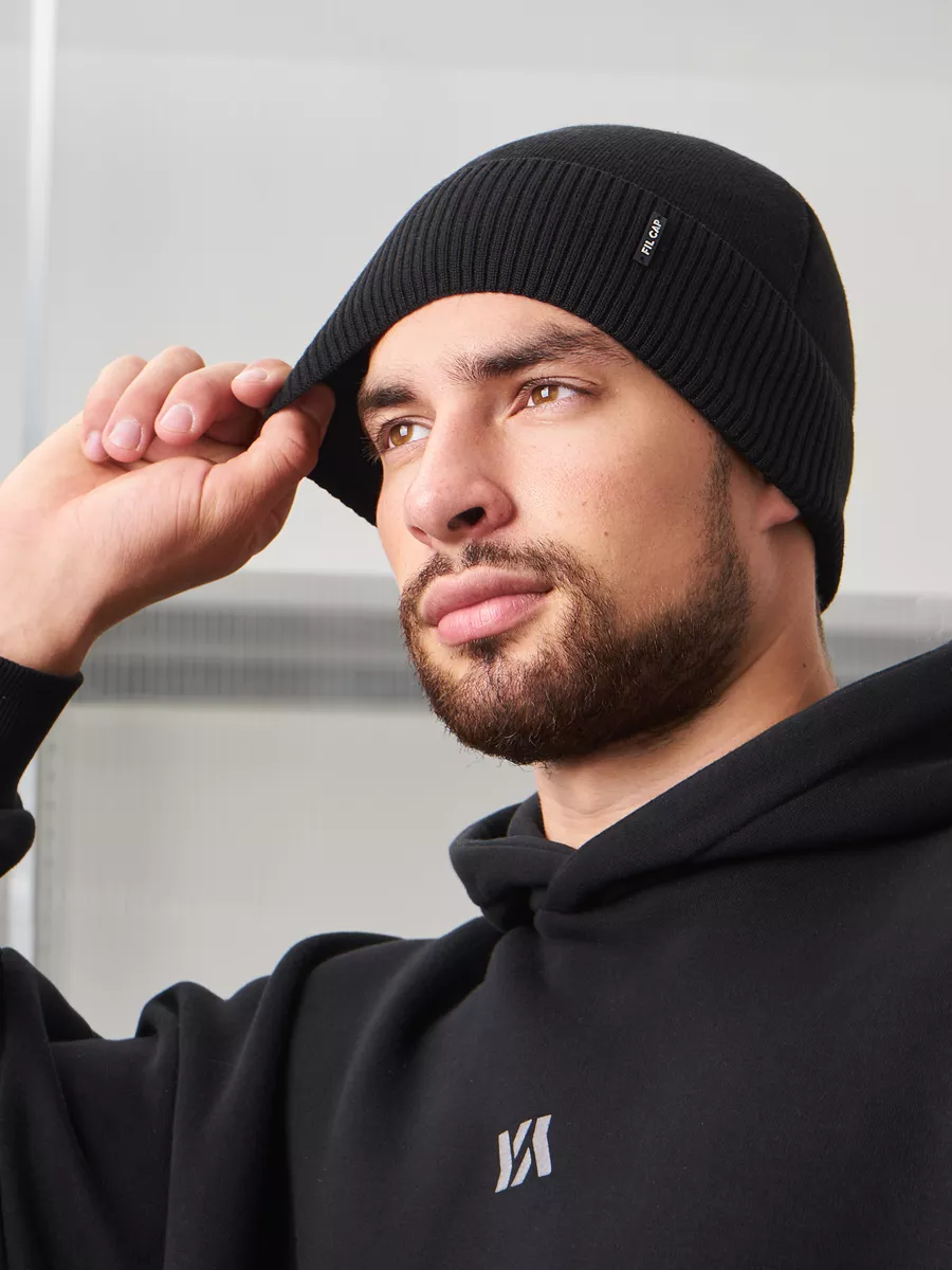 Шапка бини зимняя весенняя с флисом