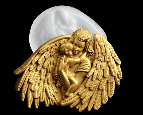 Силиконовый молд Мать-ангел