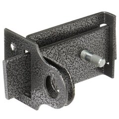 Шпингалет Делга круглый с проушинами античное серебро