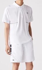 Шорты теннисные Lacoste SPORT Printed Side Bands Shorts - white/navy blue