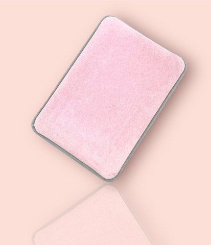 77226- Большая, подарочная коробка из бархата для упаковки комплекта украшений, серо-розовая