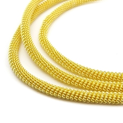 Канитель мягкая, витая KAN/DN, 3 мм, матовый, золото