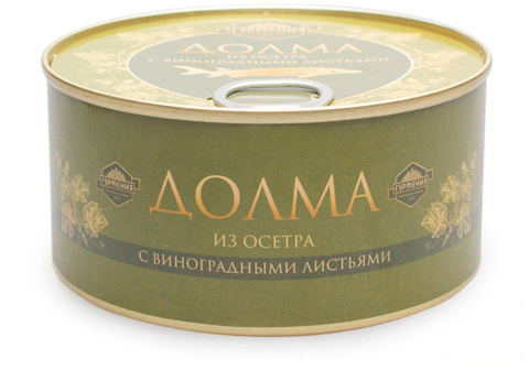 Долма из осетра с виноградными листьями, 340г