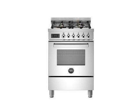 Варочный центр Bertazzoni, 4 газовые конфорки и многофункциональный электрический шкаф, 60 см Черный