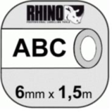 Картридж DYMO с термоусадочной трубкой 6mm x 1.5m, черный на белой трубке