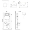 Am.Pm IS90201.741701 Инсталляция с клав PrimeFit S, бел глянц, с подвес унит Sense FlashClean с сид м/лифт