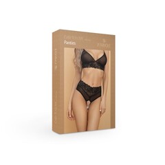 Неповторимые черные высокие шортики с доступом и нежным кружевом (Easy to love) (XS/S (40-42))