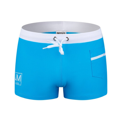 Мужские плавки боксеры голубые JOCKMAIL JM702-17