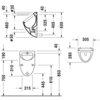 Duravit  823360007 Писсуар, Duravit, Fizz, тип установки-настенный, ширина, мм-305, глубина, мм-285, высота, мм-500, подвод воды-сзади, сифон-необходимо заказать, с декором-модель с "мушкой", материал-керамика, крепления в комплекте, с вытяжкой, сток