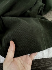 Отрез 0,97м Вельвет хлопок 100%, Зеленый мох
