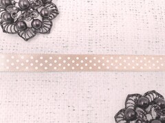 Лента атласная горох, ш. 1 см, св. розово-персиковый