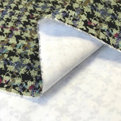 Ткань хлопок плотный с эластаном гусиная лапка хаки 2104