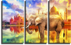 Модульная картина "Слон в Индии"