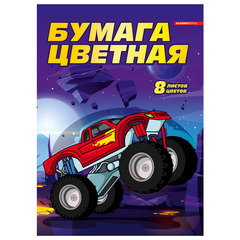 Игрушка - набор для детского творчества: Цветная бумага 8 цветов 8 листов  скрепка 2