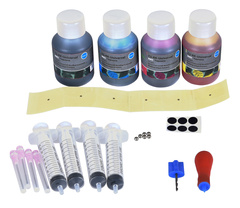 Заправочный набор Cactus CS-RK-Universal Голубой / Cyan/Пурпурный / Magenta/желтый/черный набор 4x40мл для HP/Lexmark/Canon