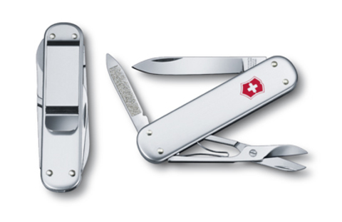 Нож складной Victorinox Money clip, 74 mm, 5 функций, серебристый