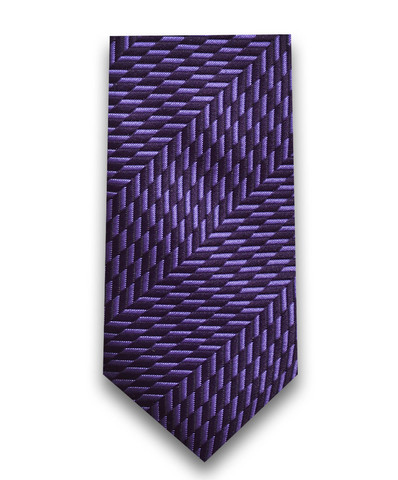 Фиолетовый галстук с ассиметричным металлик принтом TSAREVICH