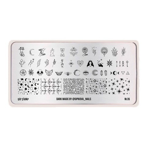 Пластина для стемпинга GO STAMP 035 Dark Magic by @gipikova_nails