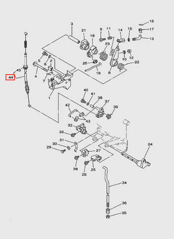 Трос блокировки стартера  для лодочного мотора T15, OTH 9,9 SEA-PRO