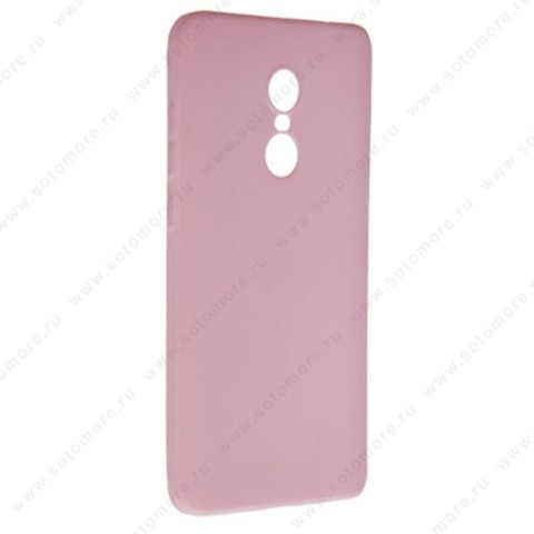 Накладка силиконовая Soft Touch ультра-тонкая для Xiaomi Redmi Note 4 розовый