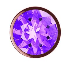 Пробка цвета розового золота с фиолетовым кристаллом Diamond Amethyst Shine L - 8,3 см. - 