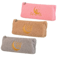 Пенал-косметичка BSD без наполнения, 22,5*9,5*5 см, серия "Луна", с искусственным мехом, ассорти