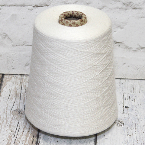 Хлопок с кашемиром (45%) DYE 46/2 белый натуральный