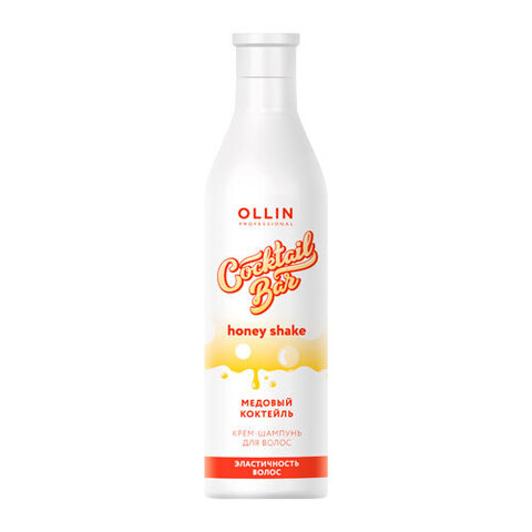 OLLIN Cocktail Bar Honey Shake Shampoo - Крем-шампунь  для волос Медовый коктейль гладкость и эластичность волос