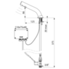 Delabie 378035 Кран BINOPTIC черный матовый (раковина) M3/8" , питание от сети  230/12V