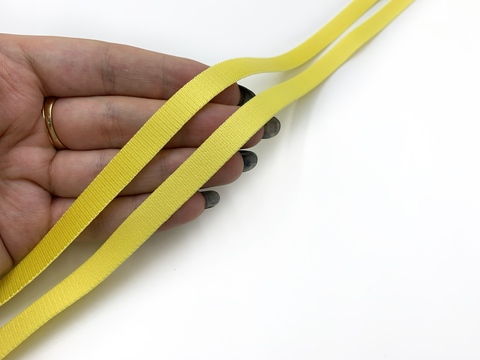 Резинка бретелечная желтая 10 мм, 640/10