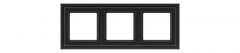Рамка 3 постовая черный матовый LIREGUS RETRO