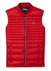 Теннисная жилетка Lacoste Men's SPORT Lightweight Water-Resistant Quilted Vest - red/navy blue/white