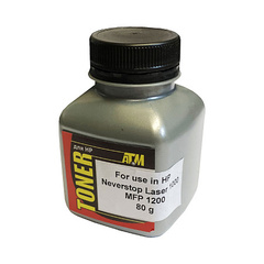 Тонер для HP Neverstop Laser 1000, MFP 1200, флакон 80 грамм, Silver ATM