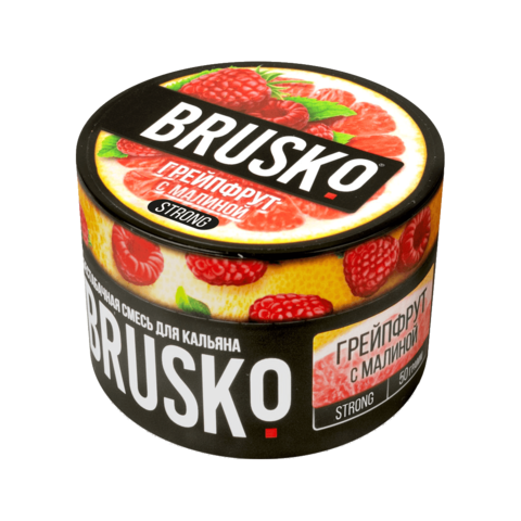 Бестабачная смесь для кальяна BRUSKO 50г STRONG - Грейпфрут с малиной