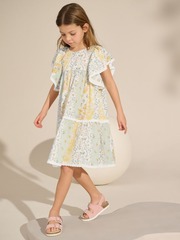 Платье для девочки Next AR0-264, Салатовый, Светло-желтый