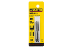 STAYER M5 х 0.8, 2 шт, комплект метчиков (28025-05-0.8-H2)