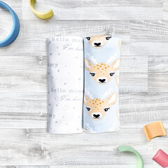 Сет из 2х пелёнок Mjölk Оленята NEW/Hello Mommy