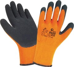 Перчатки акриловые с п/п покрытием, утепленные
