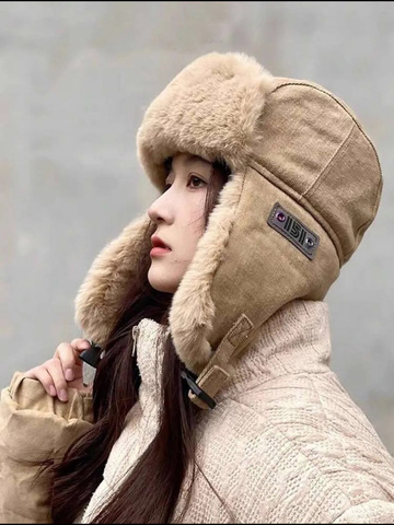 Картинка шапка-ушанка Skully Wear LFM-168 khaki - 2