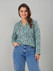 Блузка БЛ-22/шалфей-зебра