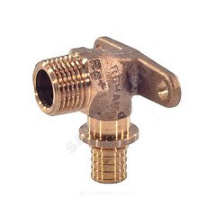 Водорозетка для PE-X труб аксиальная бронза Дн 16х1/2" НР RAUTITAN RX+ Rehau 14563641001