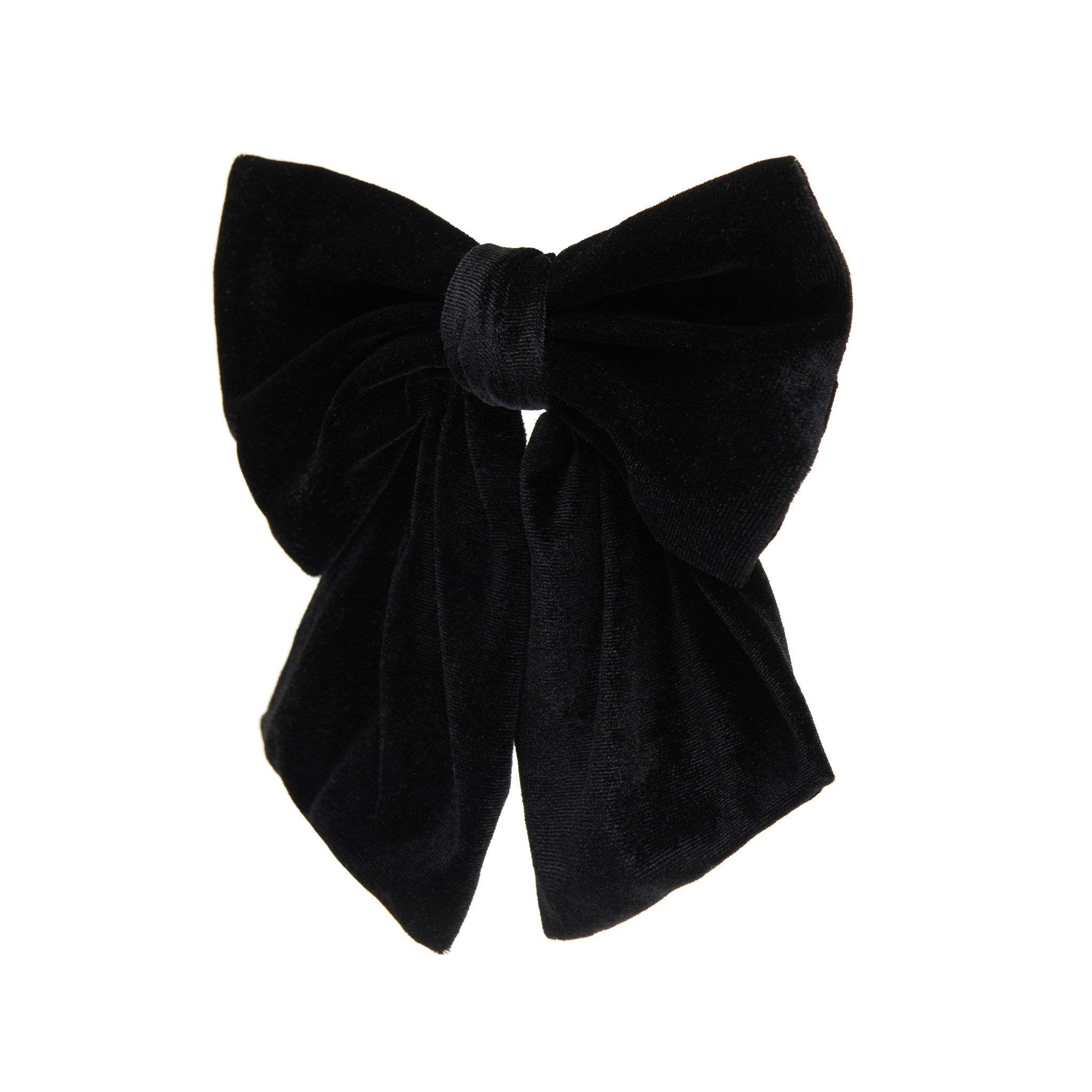 HOLLY JUNE Заколка Big Bow Hair Clip – Velvet Black 2022 new women large bow hairpin chiffon big bowknot stain bow barrettes solid color ponytail clip hair spring clip accessories