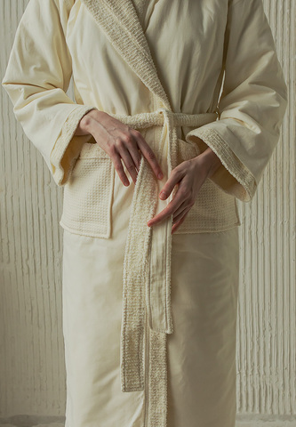 Халат вафельно-махровый Luxberry Cozy Home экрю