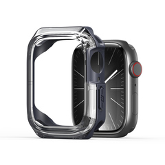 Чехол-бампер с темно-синими вставками от Dux Ducis для часов Apple Watch 44мм для моделей 4, 5, 6 и SE, серия Tamo Series Case