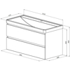 Aquanet 328002 Тумба с раковиной Вега 100 2 ящ. цв.белый глянец (328002)