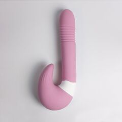 Розовый вибростимулятор зоны G 2-в-1 - 