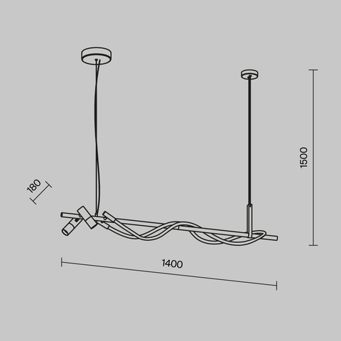 Подвесной светодиодный светильник Maytoni Tau MOD166PL-L30GB3K