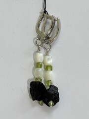 Шерловый (серьги из натуральных камней)