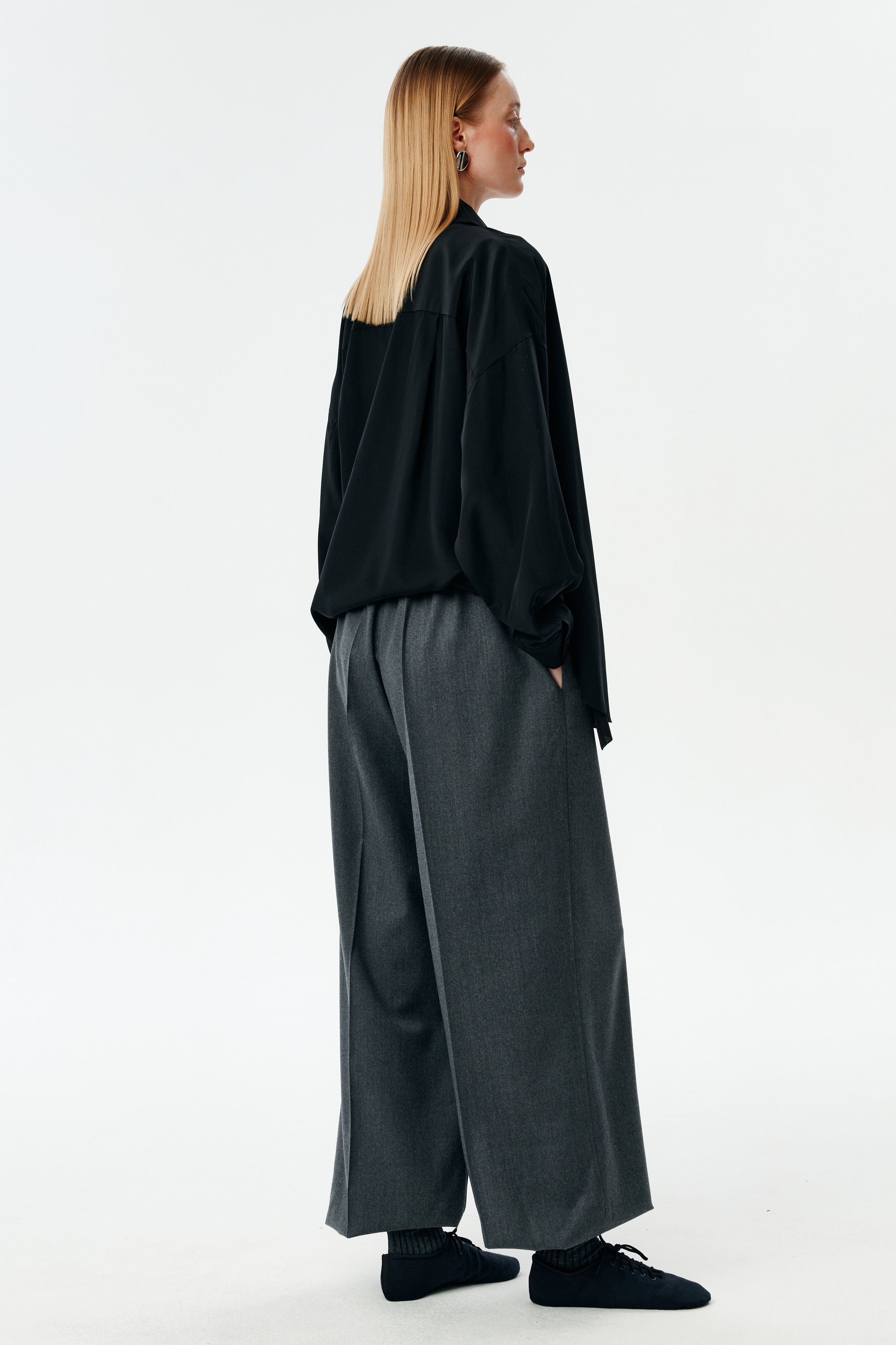 Шаровары шерстяные серые