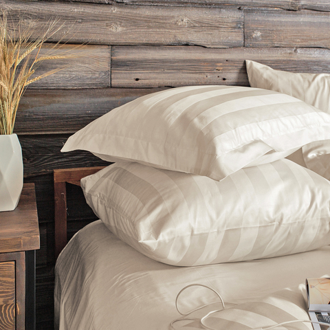 Постельное бельё LaPrima «Urban Classic» (полоса 5х5) мако-сатин (2 сп) - Шампань - купить 5